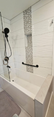 Shower and bath remodel shower remodel by Langley B.C. small business Grecam Contracting