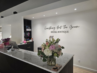 Everything But The Groom renovation Everything but the Groom Bridal Boutique entrance by Grecam Contracting